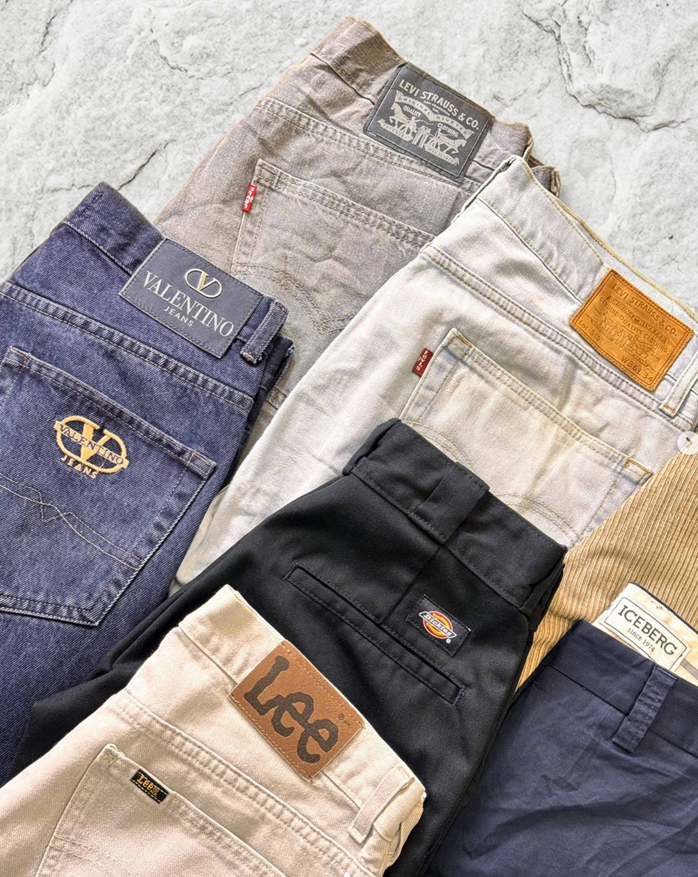 Jeans vintage Valentino Levi's Dickies Lee — Restock Vintage